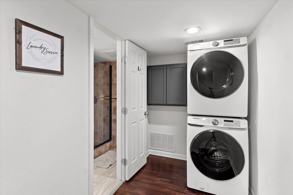 Second-floor laundry room